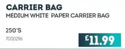 Bestway Medium white paper carrier bag offer