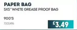 Bestway Paper bag white grease proof bag offer
