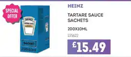 Bestway Heinz tartare sauce sachets offer