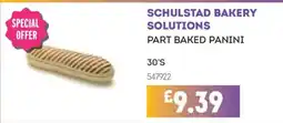 Bestway Schulstad bakery solutions part baked panini offer