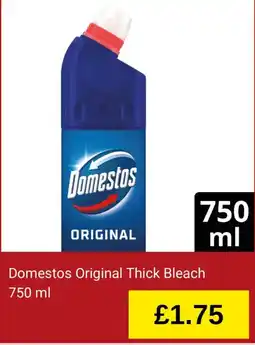 Homebase Domestos original thick bleach offer