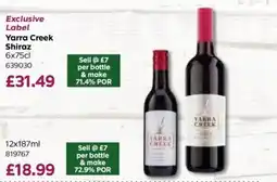 Bestway Yarra Creek Shiraz offer