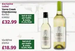 Bestway Yarra Creek Chardonnay offer