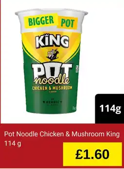 Iceland Pot Noodle Chicken & Mushroom King offer