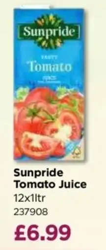 Bestway Sunpride tomato juice offer