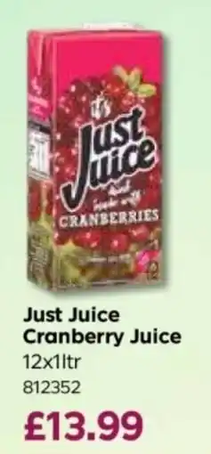 Bestway Just Juice Cranberry Juice offer
