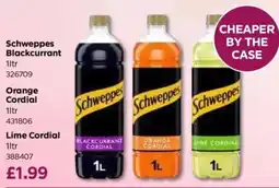 Bestway Schweppes cordial offer