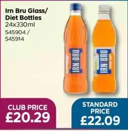 Bestway Irn Bru glass bottles offer