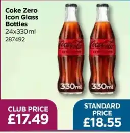 Bestway Coke Zero Icon Glass Bottles offer