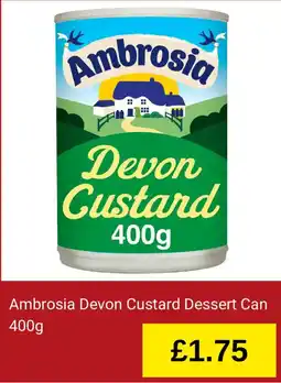 Homebase Ambrosia devon custard dessert can offer