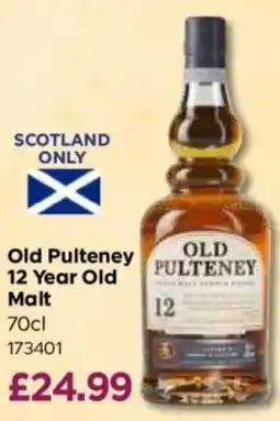 Bestway Old Pulteney Malt 12 Year Old offer