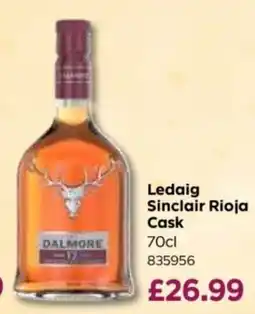 Bestway Dalmore ledaig sinclair rioja cask offer