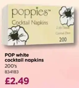 Bestway Poppies cocktail napkins offer