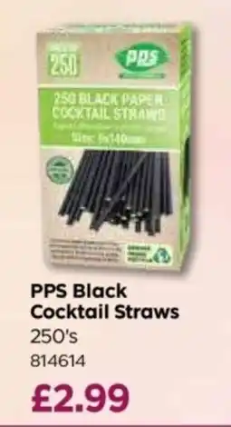 Bestway PPS Black Cocktail Straws offer
