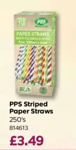 Bestway PPS Striped Paper Straws offer