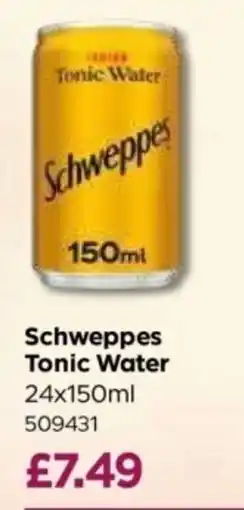 Bestway Schweppes tonic water offer