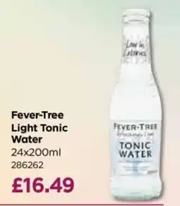 Bestway Fever-Tree light tonic water offer