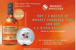 Bestway Monkey Shoulder Blended Malt Scotch Whisky offer