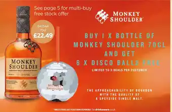 Monkey Shoulder Blended Malt Scotch Whisky