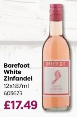 Bestway Barefoot white zinfandel offer