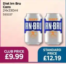 Bestway Diet Irn Bru Cans offer