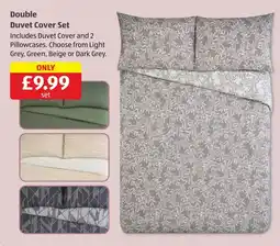 Aldi Double Duvet Cover Set offer