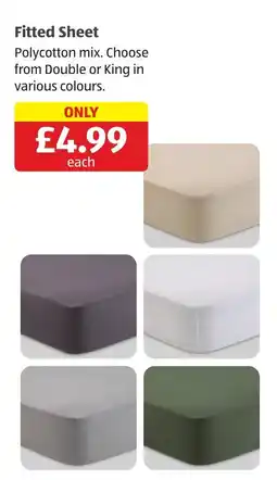 Aldi Fitted Sheet offer