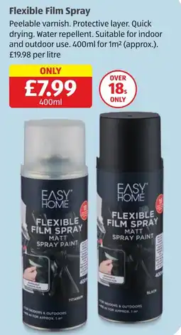 Aldi Flexible film spray matt spray paint offer