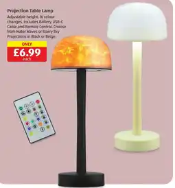 Aldi Projection Table Lamp offer