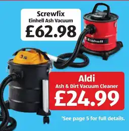 Aldi Aldi ash & dirt vacuum cleaner offer