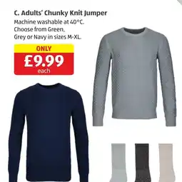 Aldi Adults' Chunky Knit Jumper offer