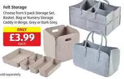 Aldi Felt Storage offer