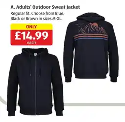 Aldi Adults' Outdoor Sweat Jacket offer