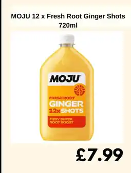 Sainsbury's MOJU 12 x Fresh Root Ginger Shots offer
