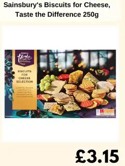 Sainsbury's Sainsbury's biscuits for cheese, taste the difference offer