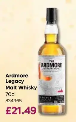 Bestway Ardmore Legacy Malt Whisky offer