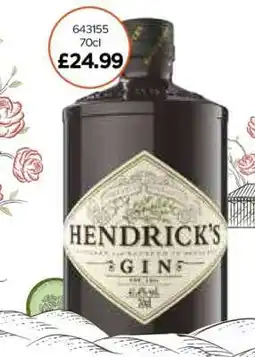 Bestway Hendrick’s Gin offer