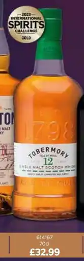 Bestway Tobermory 12 Year Old Single Malt Scotch Whisky offer