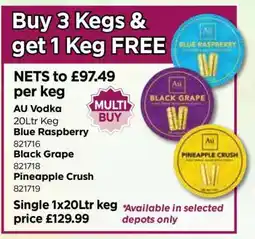Bestway AU Vodka 20Ltr Keg offer