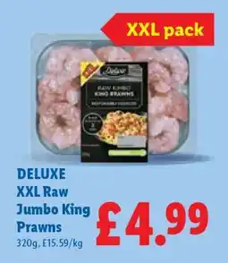 Lidl DELUXE XXL Raw Jumbo King Prawns offer