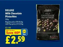 Lidl Deluxe Milk Chocolate Pistachios offer
