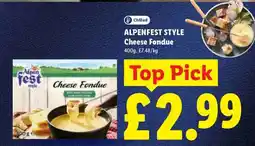 Lidl ALPENFEST STYLE Cheese Fondue offer