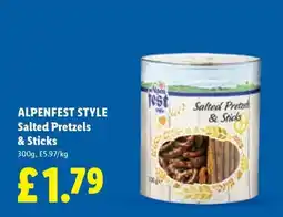Lidl ALPENFEST STYLE Salted Pretzels & Sticks offer