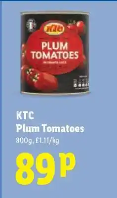 Lidl KTC Plum Tomatoes offer