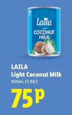 Lidl LAILA Light Coconut Milk offer