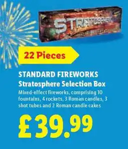 Lidl STANDARD FIREWORKS Stratosphere Selection Box offer