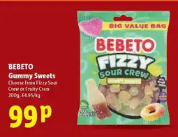 Lidl BEBETO Gummy Sweets offer
