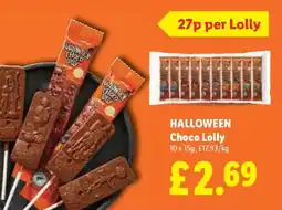 Lidl Halloween Choco Lolly offer