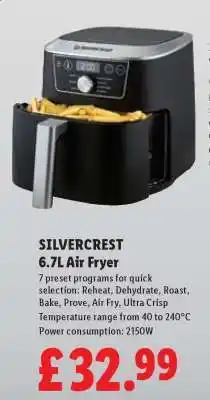 Lidl SILVERCREST 6.7L Air Fryer offer