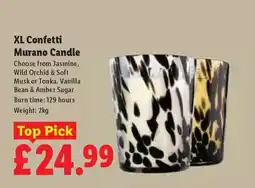 Lidl XL Confetti Murano Candle offer